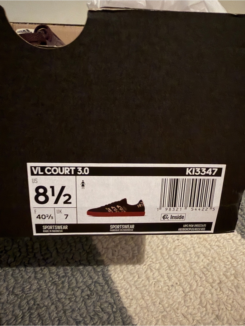 adidas Men’s Chocolate Brown Suede Sneakers with Leopard Stripes - Picture 7 of 8